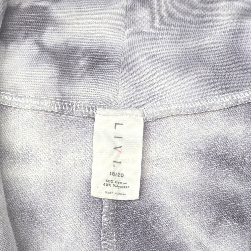 LIVI Lane Bryant Gray Tie‎ Dye Quarter Zip Sweatshirt Dress Plus Size 18/20 - Picture 3 of 11